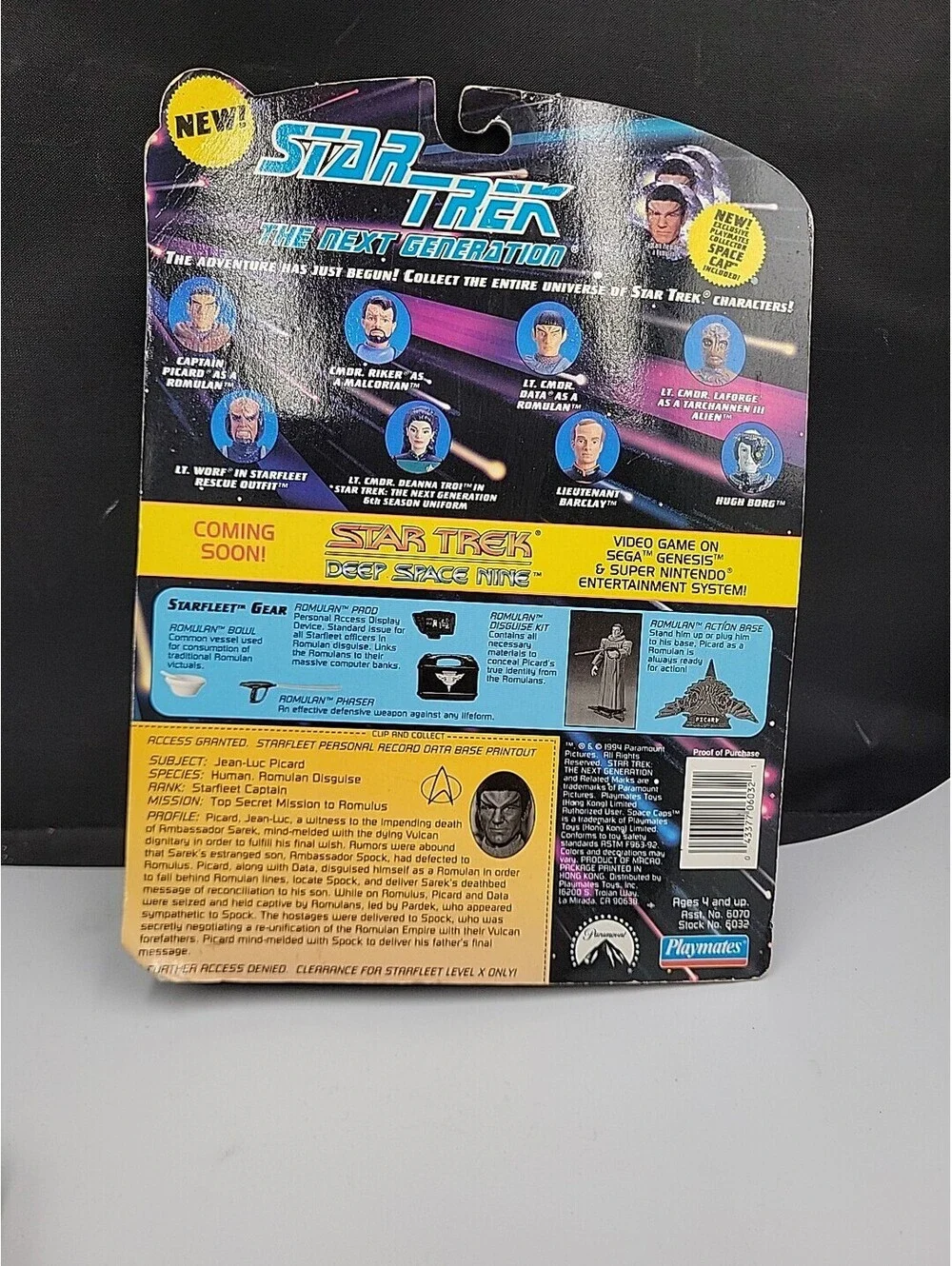 Star Trek The Next Generation Vintage Playmates Action Figure Lot of 6 NIP